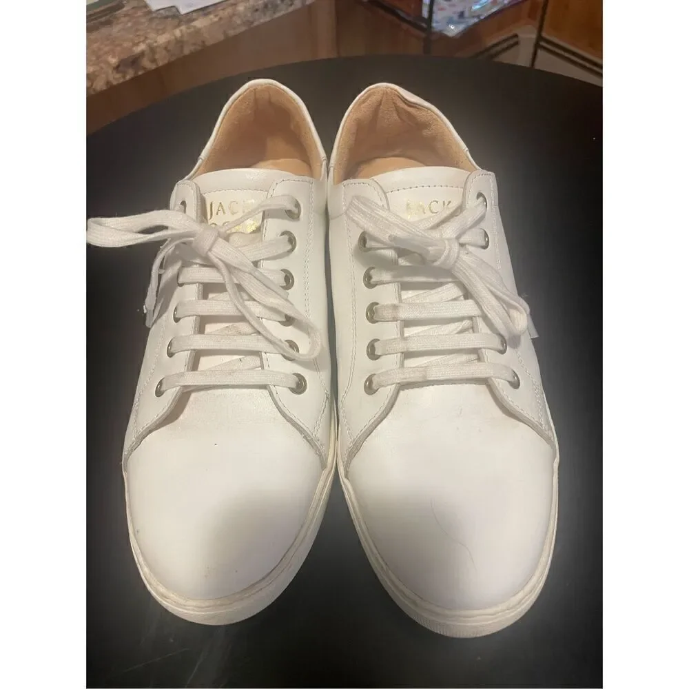 Jack Rogers White Leather Sneakers